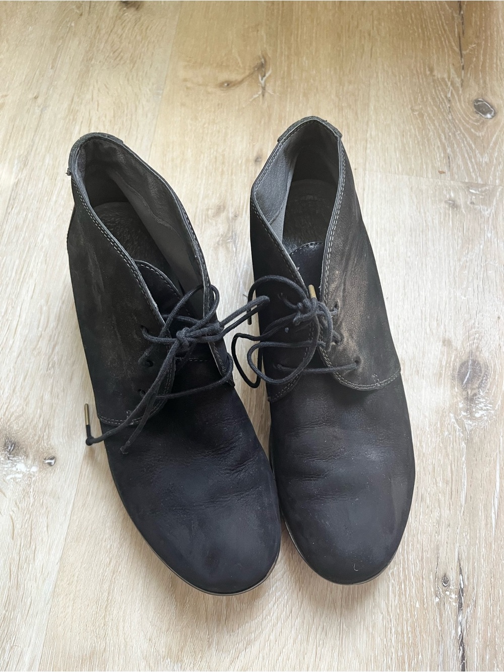 Leather Dansko Black Lace-Up Ankle Booties